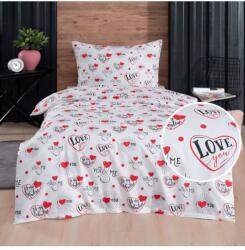 Emi Lenjerie de pat din bumbac Valentine EMI, Setul Essential pentru pat single conține 1x 140x200 + 1x 70x90 Lenjerie de pat