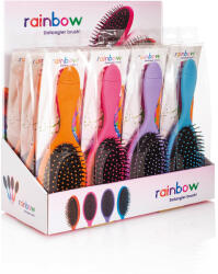 SalonTools mobilier, aparate și accesorii Set de 12 perii de păr Rainbow în display elegant pentru birou (XS400847)