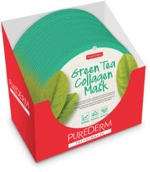 Purederm Mască cu Ceai Verde, 24 buc/pachet - îngrijire și detoxifiere (PD807-24) Masca de fata