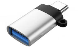 Ezone OTG átalakitó adapter, USB 3.0->USB-C, Ezüstszín