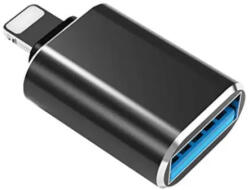 Ezone OTG átalakitó adapter (USB 3.0-ról Lightning), Fekete