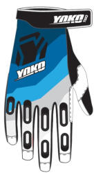 Yoko MX gloves YOKO TWO black white blue M (8) (278657)