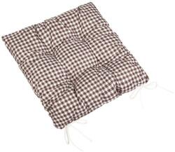 BellaTEX Ülőpárna BERTA 41/608 steppelt 40 × 40 cm, barna kockás (11072)