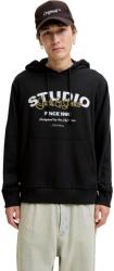 JACK & JONES Hanorac JACK &JONES Yuki Sweat Hood BF Fekete S INTL