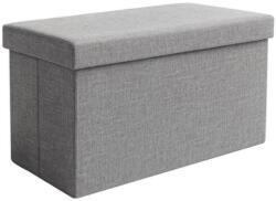 Ruhhy 26131 puff tárolóhellyel, 76×38×38 cm, szürke