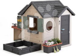 Smoby Căsuță Grădinar cu nisipar sub fereastră Garden House Life Smoby cu burlan pentru colectarea apei, cu filtru UV, de la 24 luni (SM810308-AF) Casuta pentru copii