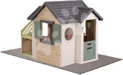 Smoby Căsuță Grădinarului cu bucătărie pe pardosea Garden House Life Smoby cu burlan pentru scurgere, cu filtru UV, de la 24 luni (SM810308-AK) Casuta pentru copii