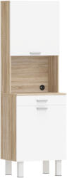 HOMCOM Mobilier Bucătărie 174 cm cu Sertar, Rafturi, Blat și Orificiu pentru Cabluri | Aosom Romania (83A-512V00WT) Comoda