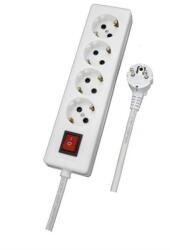 Dablerom Prelungitor cu intrerupator Dablerom 31-6515, 5 prize Schuko, 1.5m, alb (31-6515)
