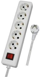 Dablerom Prelungitor cu intrerupator Dablerom 31-6530, 5 prize Schuko, 3m, alb (31-6530)