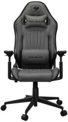 COUGAR Геймърски стол Cougar Gaming Explore Royal Gray F, до 120kg, PVC кожа, заключване в позиция, 3D регулируеми подлакътници, тъмносив (CGR-EPF-ROG)