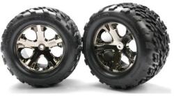 Traxxas колело 2.8", All-Star черно хромиран диск, 29mm, гума Talon (чифт)