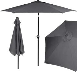 SPRINGOS Umbrela terasa gradina, cu manivela si inclinare, GU21, diametru 260cm, gri antracit (GU0021)