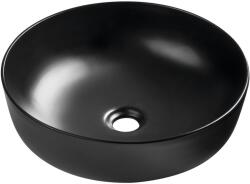 SAPHO RONDEA 41 cm pultra ültethető kerámiamosdó, matt fekete AR445B (AR445B)