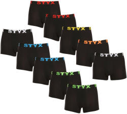 Styx 10PACK Férfi boxeralsó Styx sportos gumipánt fekete (10G9601) S - pepita