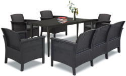 Leziter Set de mobilier de grădină Venus III cu 7 locuri, grafit (LBIODIGR_LBIVSZ-GRA_4_LBIV3K-GRA)