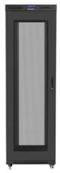 Lanberg 19" szabadon álló rack szekrény 42U/800X1200 perforált ajtó, lapraszerelt, LCD kijelző, fekete V2 (FF01-8242-23BL) - wincity