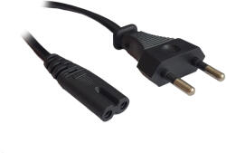 Spacer CABLU alimentare Spacer casetofon, 1.8m, intrare Euro plug, iesire C7, 10A, negru, SPPW-EUPG-C7-10A-1.8 (timbru verde 0.08 lei) (SPPW-EUPG-C7-10A-1.8)
