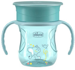 Chicco 360 Perfect X Teal Tanulópohár Fülekkel 12 Hónapos Kortól - Cseppmentes Ivástanuláshoz