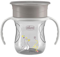 Chicco 360 Perfect X Grey Tanulópohár Fülekkel 12 Hónapos Kortól - Cseppmentes Önálló Iváshoz