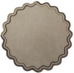 Flair Rugs Covor în culoare naturală țesut manual rotund din lână ø 180 cm Leo Scallop - Flair Rugs Covor