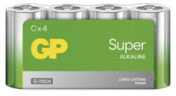 GP Batteries SUPER Alkaline LR14/4S G-TECH B01304 1, 5V tartós C baby elem (GP-Super-LR14-4S-B01304)