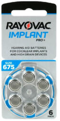 Rayovac Implant Pro+ 675/6 PR44 1, 45V hallókészülék elem (Rayovac-Implant-Pro-675-6)