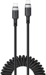ACEFAST USB-C - USB-C Spirál Kábel - 1.2m 3A - Fekete (C14-03)
