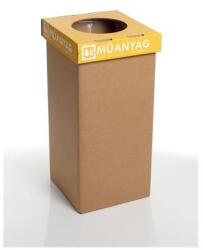 RECOBIN Szelektív hulladékgyűjtő, újrahasznosított, HU megnevezés, 20 l, RECOBIN "Mini", sárga
