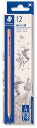 STAEDTLER Grafitceruza, 2B, hatszögletű, STAEDTLER "Noris® natural 130 60N (TS13060N0) - tintasziget