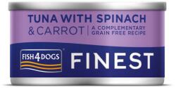 Fish4Dogs Conservă pentru câini ton cu morcov și spanac 85 g