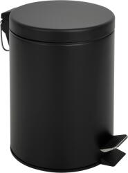 Toro Coș de gunoi cu pedală din oțel inoxidabil, negru, 5 l Cos de gunoi