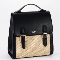 Diana&Co Rucsac negru cu model impletit DHJ727-3 18 (DHJ727-3BLACK)