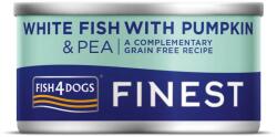 Fish4Dogs Conservă pentru câini din pește alb cu dovleac și mazăre 85 g