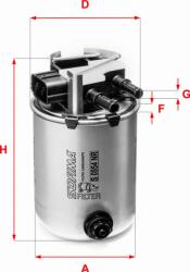 Sofima FILTRU COMBUSTIBIL - compatibil Nissan. Renault - Sofima-S 0954 NR (SOFIMAS0954NR)
