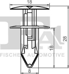 FA1 Trim, Protecție, Embleme Dungi decorative, de protectie FA1 12-20004.10 (FA1122000410)