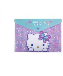 COOLPACK Hello Kitty cicás patentos irattartó tasak - A4 - lila/türkiz (15123PTR)
