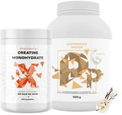 BrainMax Forță și Proteine - Creatină® Monohidrat + Proteină de Performanță® Vanilie Suplimente alimentare pentru performanță maximă, creștere…
