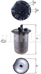 Mahle Filtru combustibil Mahle KL 1132D (MAHLEKL1132D)