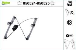 Valeo Actionare electrica geam Valeo 850524 - compatibil Vw (VALEO850524)