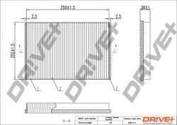 Dr! ve+ Filtru habitaclu Dr! ve+ DP1110.12. 0080 - compatibil Ford, Volvo - Dr! ve+ (DRVEDP1110120080)