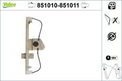 Valeo Actionare electrica geam Valeo 851010 - compatibil Lada, Dacia, Renault (VALEO851010)
