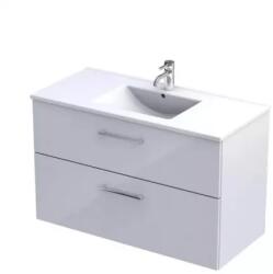 Oristo Baza lavoar suspendat Oristo Nova 99.8x45.5x62 cm cu 2 sertare alb finisaj lucios (ORSKI01-SD2S-100-1 (LICHIDARE))