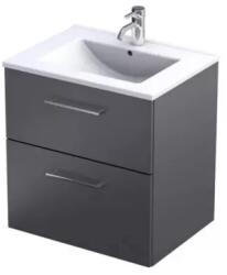 Oristo Baza lavoar suspendat Oristo Nova 59.8x45.5x62 cm cu 2 sertare grafit finisaj mat (ORSKI01-SD2S-60-6 (LICHIDARE))