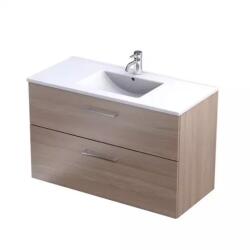 Oristo Baza lavoar suspendat Oristo Nova 99.8x45.5x62 cm cu 2 sertare stejar finisaj natural (ORSKI01-SD2S-100-81 (LICHIDARE))
