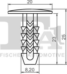 FA1 Trim, Protecție, Embleme Dungi decorative, de protectie FA1 33-10016.25 - compatibil Alfa, Fiat, Lancia (FA1331001625)