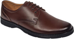 Ciucaleti LUX Pantofi barbati casual maro din piele naturala pe calapod lat Tibi GKR5XM, marimea 43