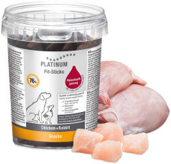 PLATINUM PLATINUM Fit-Sticks, XS-XL, Pui și Iepure, bol recompense câini, 300g