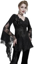 Devil Fashion Bluză pentru femei DEVIL FASHION - Gothic Flared Sleeved Cheapness Splice Beaded - ETT027