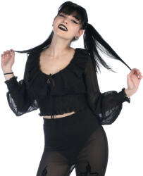 KILLSTAR crop top cu mânecă lungă - bluză KILLSTAR - Duskwillow - Black - KSRA013951